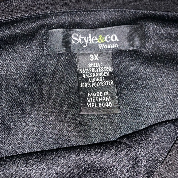 Style & Co 3X NWT Black adjustable Spaghetti Strap Maxi - Picture 8 of 10